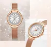 Wlisth Brand Watch Crystal Diamond начинает выдающиеся Quartz Womens Watch Комфортные сетчатые и носившие сияющие женские часы