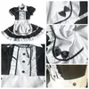 Maid Costume Japanese Anime Cosplay Sweet Classic Lolita Fancy Förkläde Klänning med strumpor Handskar Set Y0913