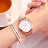Zegarek na rękę panie ze wglądem moda Rose Gold proste kwarcowe kwarcowe nadgarstki japoński ruch wodoodporny
