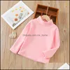 Plevier Truien Baby Kinderkleding Baby, Moederschap Meisjes Effen Kleur Kinderen Turtleneck Basis Shirt Tops Lente Herfst Winter Mode Bout