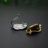 PC / Lot Leaf Shape Clasp Hooks Fasteners Pave Zircon Pärlor för DIY smycken makings halsband armband kedja tillbehör leveranser