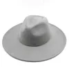 Simple estilo britânico lã de inverno lã sólida clássica fedoras cap das mulheres panamá jazz chapéu de jazz de 95cm de largura Big Fedora7697727