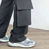 Грузовые брюки IEFB MEB 2022 летние тонкие повседневные брюки Корейский мода прямой трубку Рабочая одежда Свободные черные серые брюки NEW 9Y8075 H1223