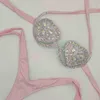 Women Swimodwear 2022 Wakacje seksowne kobiety bikini set Diamond Bling Stones Kąpiec Kącik Rhinestone Beach Biquini A5