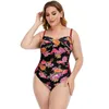 Maillots de bain pour femmes 2021 M L XL XXL grande taille une pièce maillot de bain femmes dos nu imprimé printemps maillot de bain vêtements de plage