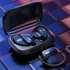 T17 TWS Wireless Headphones Stereo Bluetooth Headset Over Ear Waterproof Sports Gaming Earphone with LED Power Display
