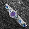 Luxe vrouwen armband horloges sieraden diamant blauw rood dames casual klok stalen waterdichte vrouwelijke polshorloge relogio feminino