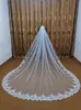 Bridal Veils Real POS 5M Tiul Lace Cathedral Long Wedding Bride Zasłona biała metalowa i kości słoniowa Akcesoria Veu de Noiva 271v