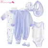 8pcs Nowonarodzony Zestaw ubrania dla niemowląt dresowy niemowlę ubrania dziecięce ubra