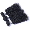 Brazilian Jerry Curl Human Hair Bundles Natural Color 3/4PCS 8-26 inch Non Remy Hair Weave Extensions