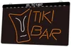 TC1407 The Tiki BarLight Sign Dual Color 3D Engraving