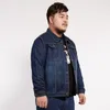 Giacca da uomo casual semplice Cappotto di jeans allentato Taglia grande asiatica M-8XL Per 150 kg Fat Guy V￪tements De Grande Taille Pour Hommes