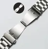 스테인레스 스틸 스트랩 금속 시계 밴드 3 링크 팔찌 접이식 버클 밴드 Apple Watch Iwatch 시리즈 23 4 5 SE 6 크기 38 / 40mm 42 / 44mm 밴드