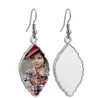 Sublimation Earrings with Blank Aluminum Sheet DIY Customized Metal Dangler Heat Transfer Printing Eardrop Jewelry Family Lovers Gift