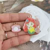 10pcs Glitter Shell Cartoon Character Girls Princess Enamel Charms Pendants Fit DIY Jewelry Accessories Metal Golden Base Gift