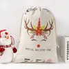 Christmas Gift Bags Santa Sacks Xmas Party Accessories Monogrammable Sack Drawstring Bag 9 Designs Bulk in Stock YFA30915692857