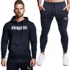 Jogger Höst Vinter Sport Pullover Hoodie Running Fitness Långärmad Suit Solid Färg Mode Trend Fritid Tvådelat Set G1222