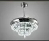 Luxury Crystal Ceiling Fans Light Remote Control Dimming Lighting 3 Rings 4 Ring Designed 42 Inch 110V 220V 30-60W