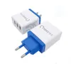 QC3.0 US EU trois ports usb plug voyage chargeur usb 30W chargeur rapide rapide 12v 9V adaptateurs secteur pour xiaomi huawei p30 S10 NOTE 9