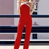 Jumpsuit das mulheres sexy fora ombro macacos s vermelho preto azul mais tamanho vintage s moda 210524