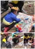 Polyester Fabric Graffiti Diy Toys kite whole Good Weather Practice Creative Kit Sport Outdoor Children gift3249149