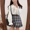 Koreansk vit skjorta Casual Peter Pan Collar Kvinna Blus Långärmad Sweet Blusas Girls Studenter Fashion Top 210519