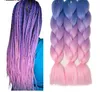 Bks Extensions Hair Products100G 24 Zoll Single Ombre Color Green Synthetic Extension Twist Jumbo Braiding Kanekalon Q6Txl Uhyww Drop Delive