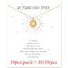 Pendant Necklaces Whole 50pcspack Hollow Moon Sun Gold Sliver Plated Alloy Charm Chain Colar Necklace For Reminder5644351