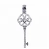 Chiński Knot Key Cage Lockets Love Wish Pearl 925 Sterling Silver Wisiorek Montaż 3 sztuk