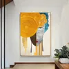 Abstrakcyjna linia twarzy plakat skandynawski obrazy na ścianę do salonu płótno malarstwo nowoczesne dekoracje do domu Sofa kolorowa geometria