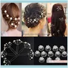 Verktyg ProductsBride Bridesmaid Hair Aessories Pearl Pin Clip Crystal Rhinestone Wedding Hairpins Sticks för Kvinnor Headdress1 Drop Leverans