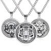 Collier Vintage Punk avec pendentif tête d'animaux puissants, tigre, Lion, loup, ours, bijoux, cadeau d'amitié