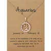12 Signo de zodiaco Constelaciones Colgantes Collares para mujeres Hombres Silver Gold Jewelry Moda Regalos de cumpleaños