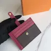 Luxurys Designers Titolari di carte Donna Portafoglio in tela con clip breve rivestito di credito Portamonete Hasp da donna Portafogli classico quotidiano con sacchetto per la polvere