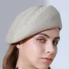 Caps Hats Wedding Woman Hat Fascinators Pillbox 100% Wool Felt Baskar Tail Cloche Cap Banquet Fedoras2576163