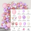 Party Decoration Pink Purple Balloons Garland 3D Hollow Butterfly Ballong Arch Kit Rose Gold DIY Födelsedag Decor