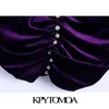 KPYTOMOA femmes Sexy mode plissé velours recadrée débardeurs Vintage dos élastique bretelles amovibles femme Camis Mujer 210326