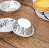 100 adet 7 cm Yuvarlak Şekil Kalıpları Tek Kullanımlık Yumurta Tart Kalıp Kupası Tinfoil Pişirme Pasta Teneke Pan Kek Kek Buzlu Pişirme Aracı Mutfak Aksesuarları SN4347