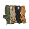Maden Brown Corduroy Spodnie Mężczyźni Solid Harajuku Pogranicze Cargo Vintage Casual Streetwear Spodnie Safari Dna 210715
