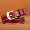 Riemen slijtage echte lederen riem voor vrouwen cinto ceinture luxe vintage losse gesp