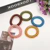 Telephone Wire Hair Ring Plastic Electroplating Color Schoolgirl Hair Rubber Bands