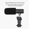 Mini microfono per telefono intervista portatile microfono per fotocamera a condensatore stereo per Pc Iphone Huawei registrazione video Youtube Tiktok
