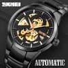 SKMEI Automatic Men Watch Fashion Waterproof Mens Mechanical Wristwatches Hollow Dial Klockor för Man Reloj Hombre 9243 Q0524