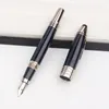 Lüks John F Kennedy Koyu Mavi Metal Beyaz Pen Pen Rollerball Çeşme Pens Kırtasiye Ofis Okul Seri Numarası 308U