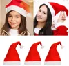 Cappelli di Babbo Natale di Natale Berretto rosso e bianco per bambini Costume da festa Cappello di Natale per bambini Cappucci decorativi per adulti