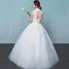 Zj9126 3 D Blomma Bröllopsklänningar för kvinnor Lace Appliques Boho Bride Dress 2021Backles Ball Gowns Girls Plus Storlek