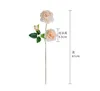 DIY handmade Rosa Decoration Artificial Silk Flowers Leaves 3 heads Long Roses Stem Rose Wedding Party Home Decorative