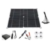 80W 12V Monocrystalline Solar Panel Charge Controller W/ Dual USB for Camping - 10A