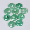 18mm Natural Stone Crystals Gogo Donut Charms Rose Quartz Pendants Beads for Jewelry Making Wholesale