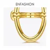 ENFASHION Ovale Anneau Creux Or Couleur En Acier Inoxydable Courbe Bagues Pour Les Femmes De Mode Bijoux Cadeaux De Fête Anillos R204038